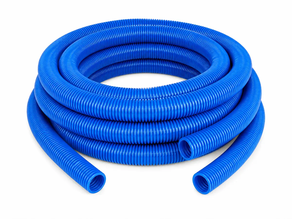 Mangueira flutuante azul para aspiração de piscina